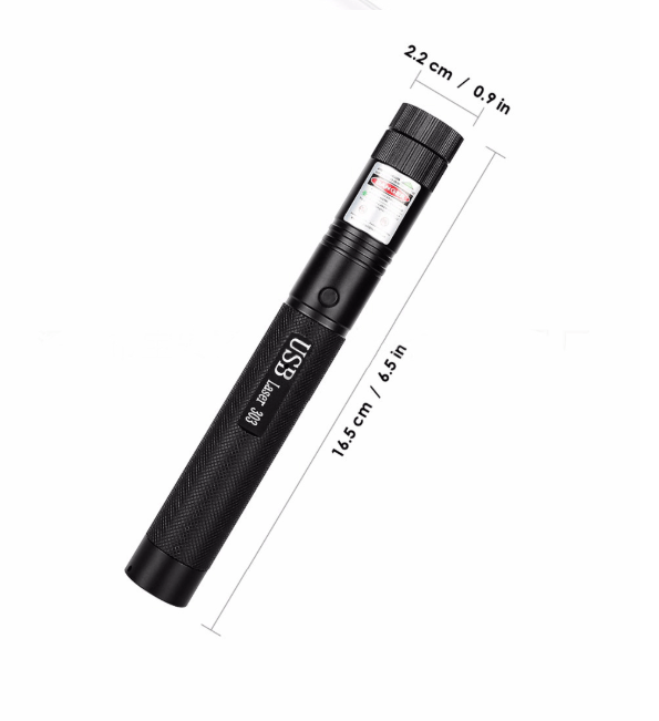Rechargeable Long-Range Laser Pointer with Adjustable Focus for Presentations and Stargazing