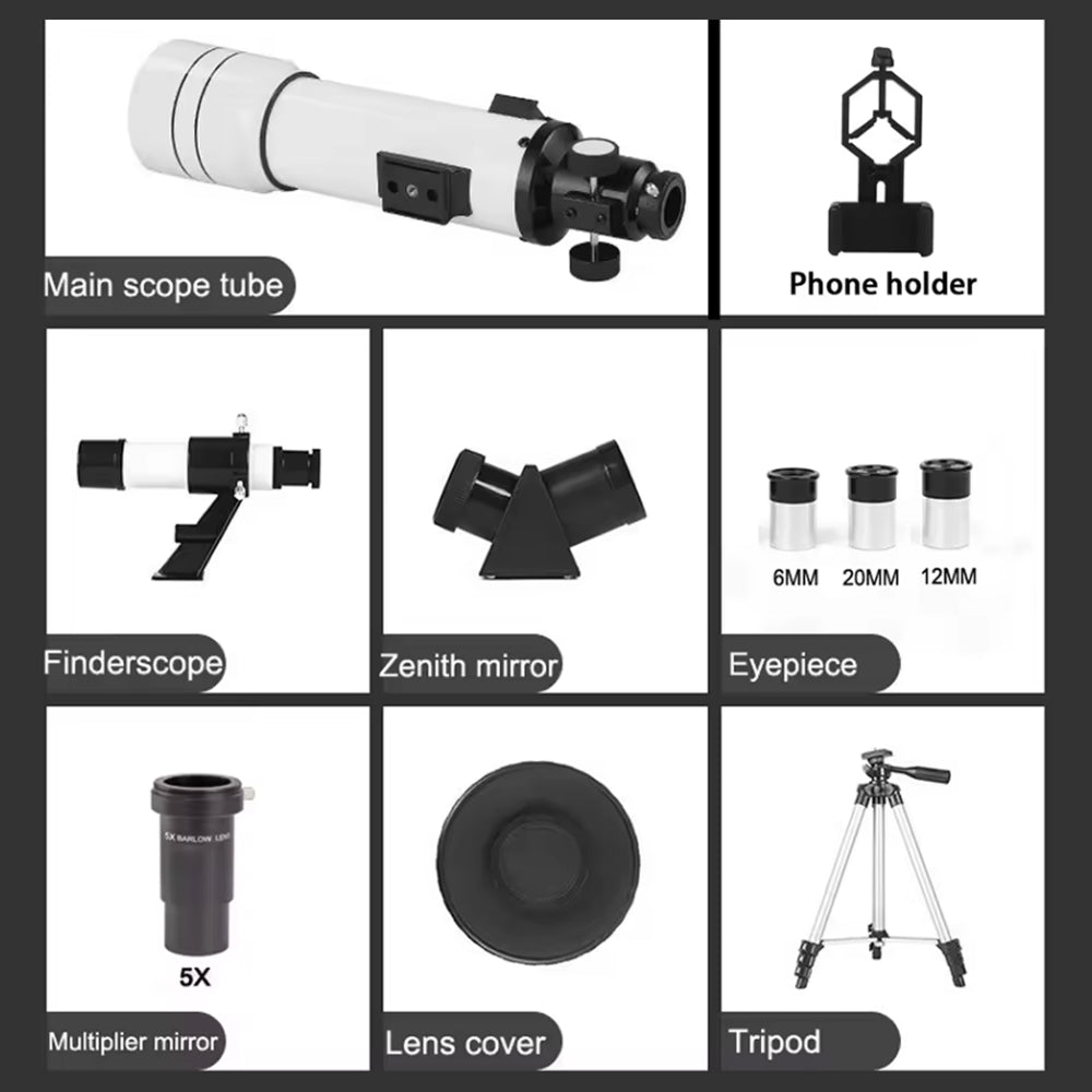 Beginner Refractor Telescope for Kids — 70mm Aperture with Adjustable Tripod & Phone Adapter