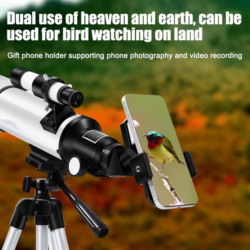 Beginner Refractor Telescope for Kids — 70mm Aperture with Adjustable Tripod & Phone Adapter