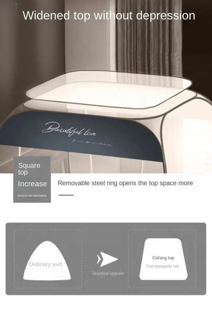Ortekor Starry Gray Mosquito Net | No-Installation Insect Protection for Indoor & Outdoor Comfort