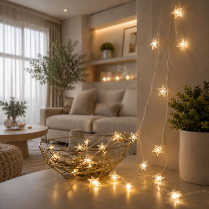 Battery Powered String Lights for Kids Room Warm White Glow Decorative LED Strand Light Bedroom Playroom Nursery Wall Decor
