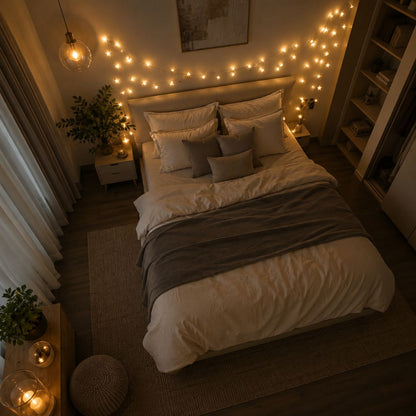 Battery Powered String Lights for Kids Room Warm White Glow Decorative LED Strand Light Bedroom Playroom Nursery Wall Decor