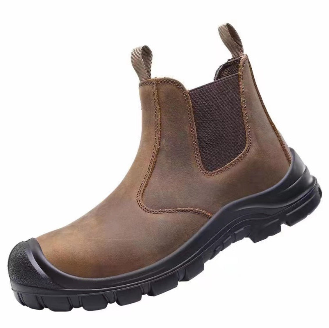 Steel Toe Work Boots Orthopedic Safety Shoes Anti-Fatigue with Arch Support for Construction Warehouse Factory
