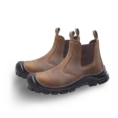 Steel Toe Work Boots Orthopedic Safety Shoes Anti-Fatigue with Arch Support for Construction Warehouse Factory