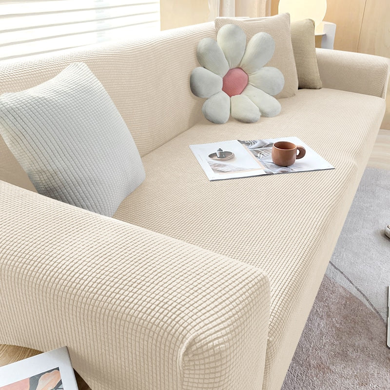 Stretch Sofa Slipcover with Non-Slip Grip – Furniture Protector for Living Room Couch | Fits 1-4 Seater Sofas | Pet & Stain Resistant