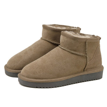 Women's Faux Fur Lined Winter Ankle Boots with Side Zipper | Warm Insulated Snow Booties for Cold Weather | Non-Slip Sole