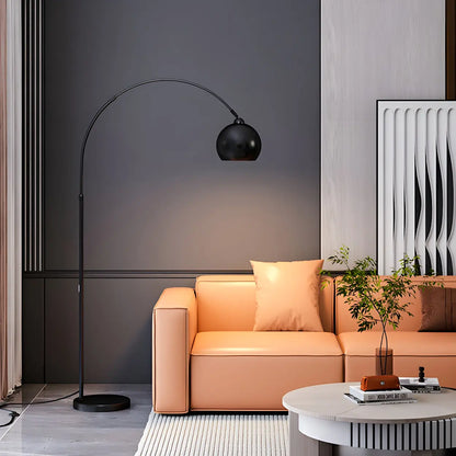 Arc Floor Lamp with Dome Shade Chrome Finish 71 in Tall Adjustable Overhead Reading Light Foot Switch Control for Living Room Home Office So