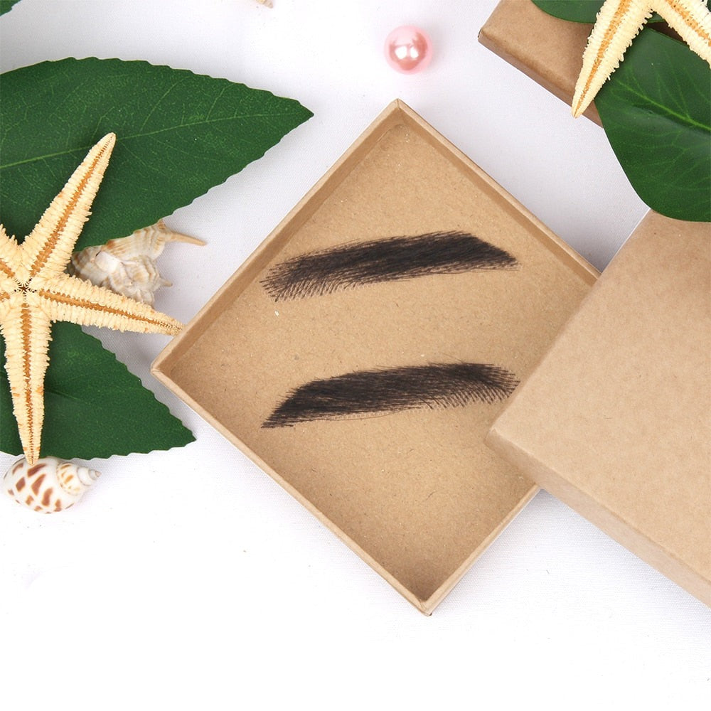 Temporary Adhesive Eyebrow Hairpieces for Natural Fuller Brows – Reusable 4D False Eyebrows for Women & Men
