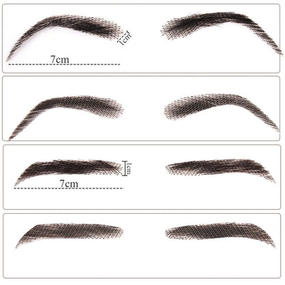 Temporary Adhesive Eyebrow Hairpieces for Natural Fuller Brows – Reusable 4D False Eyebrows for Women & Men