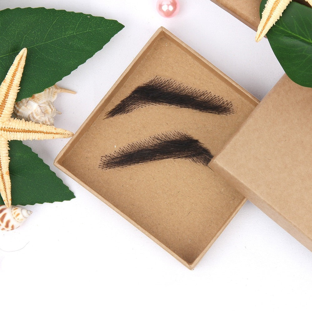 Temporary Adhesive Eyebrow Hairpieces for Natural Fuller Brows – Reusable 4D False Eyebrows for Women & Men