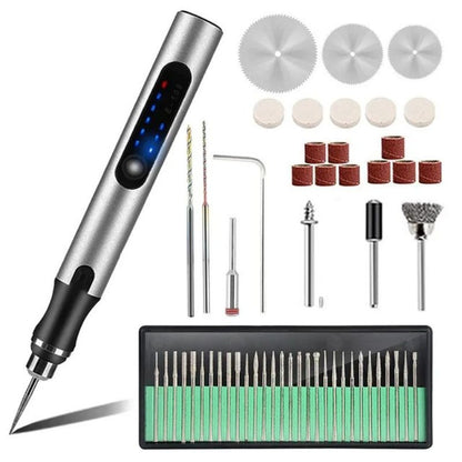 Cordless Rotary Engraver with 3-Speed LCD Control for Wood, Metal, Glass & DIY Craft Projects | Lightweight Precision Tool