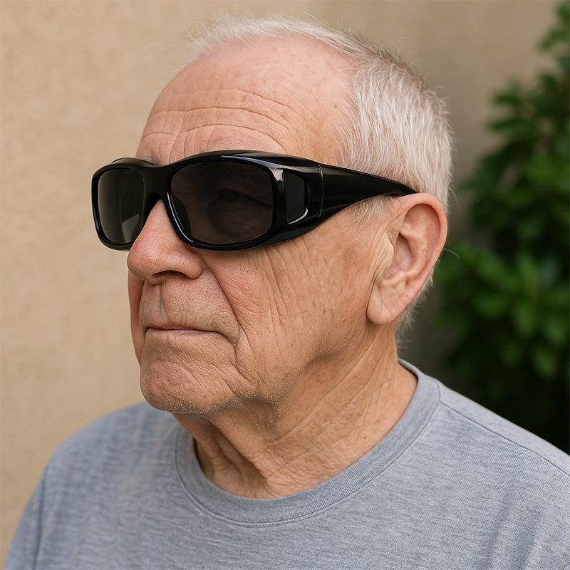 Fit-Over Polarized Sunglasses for Prescription Glasses Wearers with Side Shields for Driving Fishing Outdoor Activities