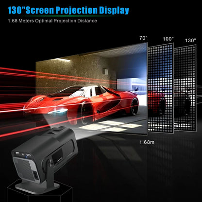 Portable Mini Projector 1080p Full HD Android WiFi LED Home Theater Up to 150 Inch Screen for Indoor Outdoor Movies Gaming