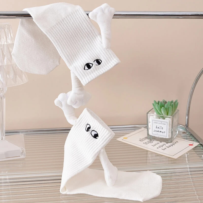 Cartoon Eyes Couples Socks with Matching Design for Pairs | Fun Novelty Footwear for Men & Women | Comfortable Cotton Blend Crew Socks for