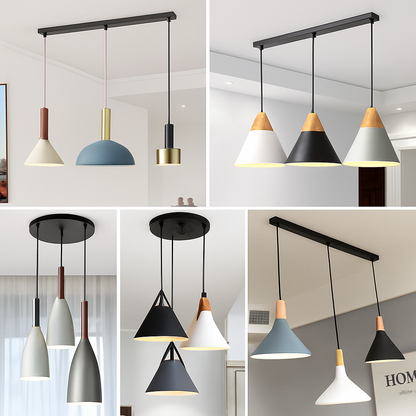 Metal Ceiling Canopy for Multi-Light Pendant Fixtures – Long Mounting Plate in Black or White, 1-5 Outlet Holes, Modern Hardware Accessory