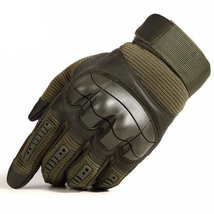 Tactical Half-Finger Gloves with Leather Palm and Cotton Back for Outdoor Work, Hiking, and Camping