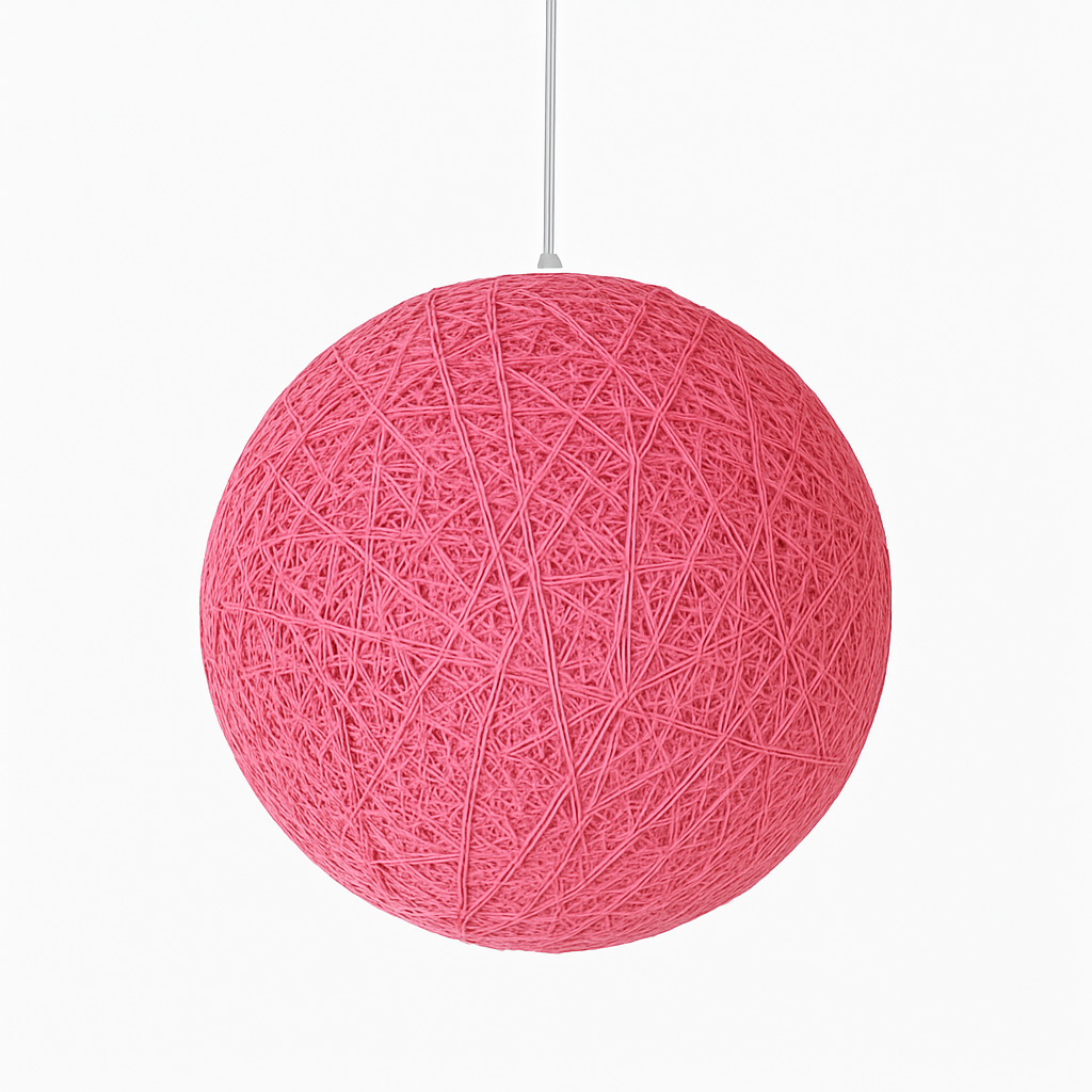 Woven Paper Globe Pendant Light with Adjustable Cord - Handcrafted Sphere Ceiling Fixture for Bedroom & Living Room