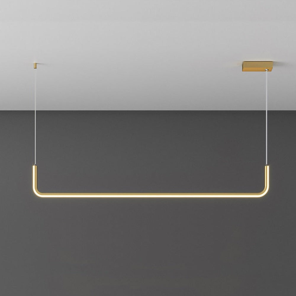 Modern Linear LED Pendant Light | Dimmable Aluminum Hanging Fixture for Dining Room, Kitchen Island & Office | Adjustable Brightness