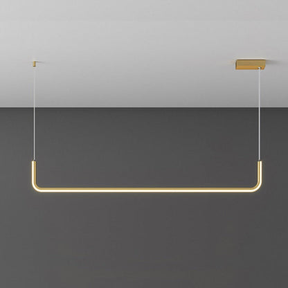Modern Linear LED Pendant Light | Dimmable Aluminum Hanging Fixture for Dining Room, Kitchen Island & Office | Adjustable Brightness