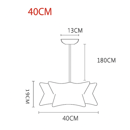 Japanese-Inspired Fabric Pendant Light — Soft Lantern Style Ceiling Fixture for Living Room, Bedroom & Dining