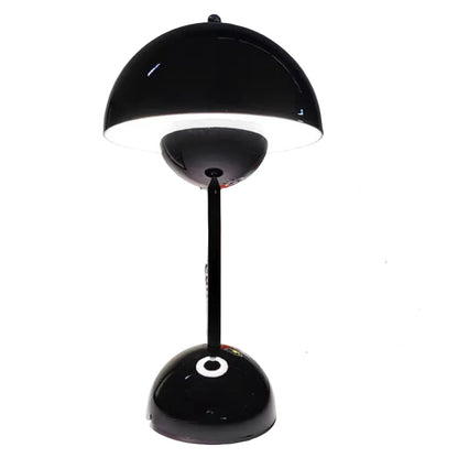Rechargeable Cordless Table Lamp with Touch Dimmer – 3 Brightness Levels, Warm LED Light, Retro Flower Design for Bedside, Living Room &