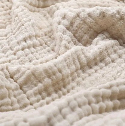 Soft Cotton Muslin Throw Blanket - Lightweight All-Season Comfort for Couch, Bed & Living Room - Hypoallergenic Breathable Fabric