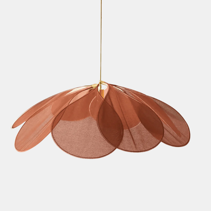 Hanging Ceiling Fixture Floral Textile Shade 31.5 Inch Diameter Cream Adjustable Cable E27 Socket Modern Vintage Dining Room Bedroom Lightin