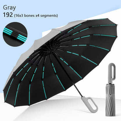 Heavy-Duty Windproof Automatic Open Umbrella with 47-Inch Canopy – Reinforced Storm Protection, One-Touch Deploy, Compact 15-Inch Fold for