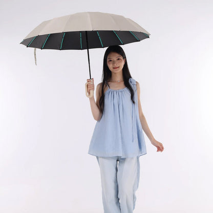 Heavy-Duty Windproof Automatic Open Umbrella with 47-Inch Canopy – Reinforced Storm Protection, One-Touch Deploy, Compact 15-Inch Fold for