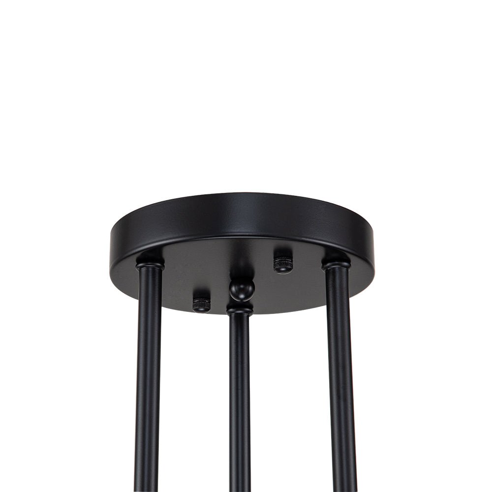 Semi-Flush Sputnik Ceiling Light with Adjustable Multi-Arm Design in Black Metal – Modern Ambient Fixture for Living Rooms, Dining Areas, Be