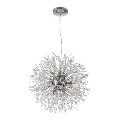 Mid-Century Starburst Fixture Gold Metal 24-Inch Multi-Bulb Adjustable Height G9 Socket for Kitchen Island Dining Living Room Foyer Statemen