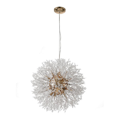 Mid-Century Starburst Fixture Gold Metal 24-Inch Multi-Bulb Adjustable Height G9 Socket for Kitchen Island Dining Living Room Foyer Statemen