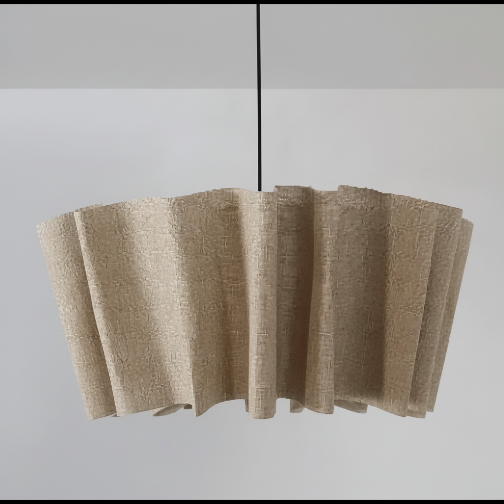 Fabric Drum Pendant Light 16-Inch White Taupe Hanging Fixture E27 Socket Contemporary Dining Room Bedroom Suspended Ceiling Lamp Soft Diffus