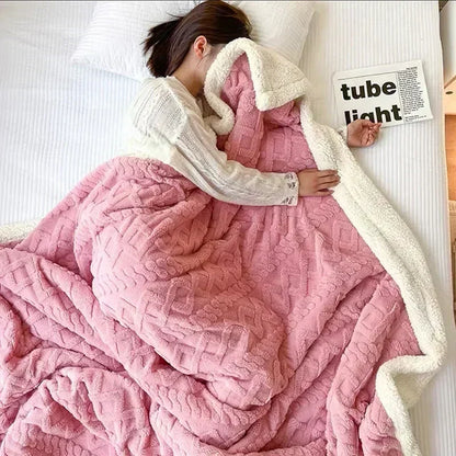 Reversible Sherpa Fleece Throw Blanket – Plush Double-Sided Winter Bedding for Couch, Bed & Sofa