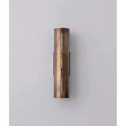 Copper Sconce Bronze Finish 14 in Vertical Slit Warm White Up Down Lighting for Hallways Bedrooms Contemporary Modern Indoor Metal Fixture