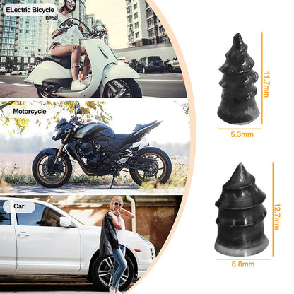 Tubeless Tire Repair Screws for Cars, Trucks & Motorcycles – Professional Rubber Plugs for Puncture Repair