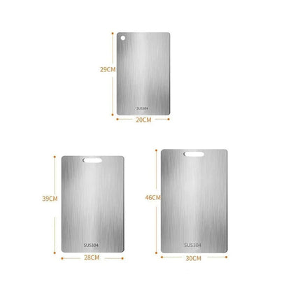 Metal Prep Surface with Antimicrobial Coating for Kitchen – Knife-Safe, Non-Porous & Stain-Proof Chopping Block