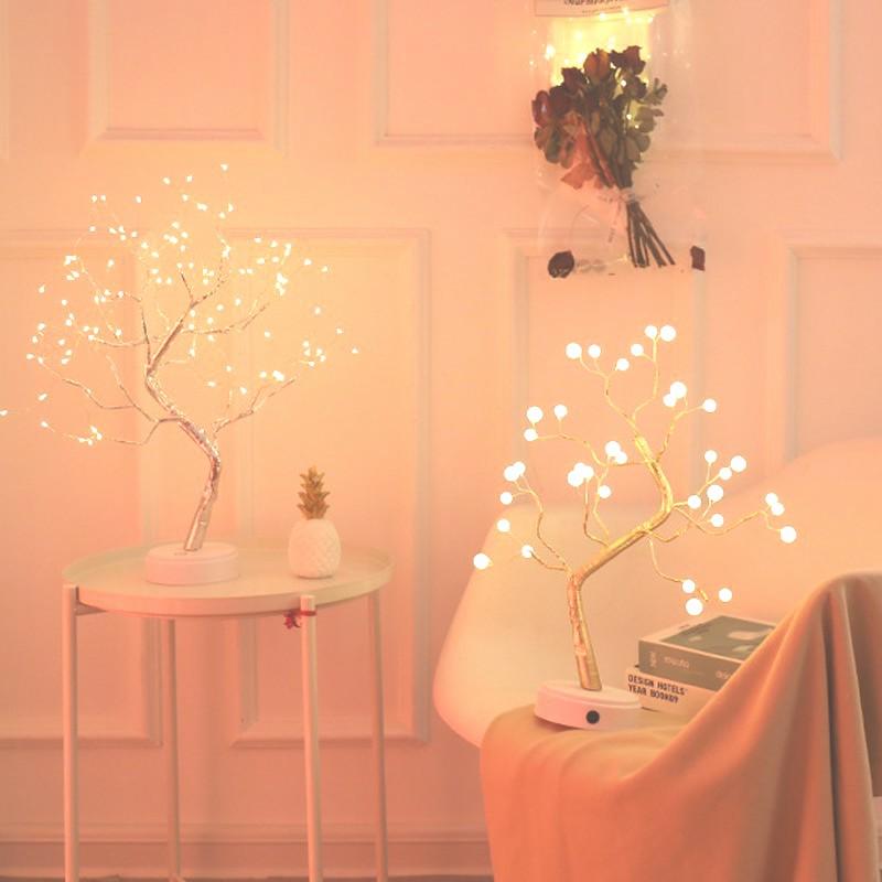 Illuminated Branch Tabletop Accent with LED Glow for Bedroom, Living Room & Bedside Decor | Battery or USB Powered