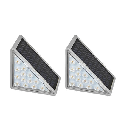 Motion-Sensing Solar Step Light for Outdoor Stairs, Paths & Decks – 2.8 in Compact Triangle Design with Warm & Cool White – Waterproof IP65