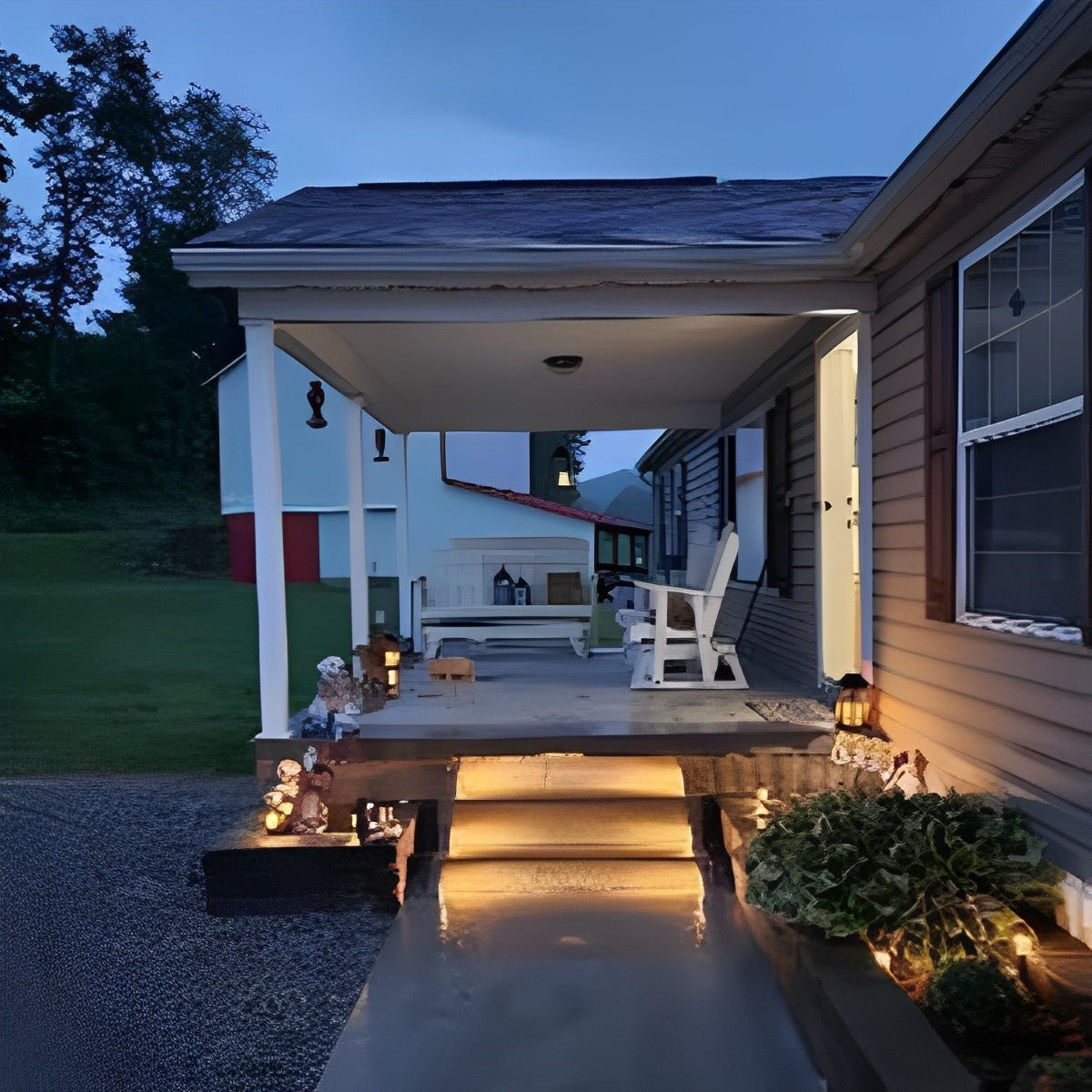 Motion-Sensing Solar Step Light for Outdoor Stairs, Paths & Decks – 2.8 in Compact Triangle Design with Warm & Cool White – Waterproof IP65