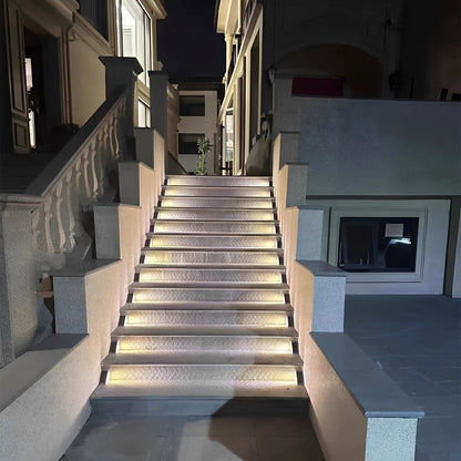 Motion-Sensing Solar Step Light for Outdoor Stairs, Paths & Decks – 2.8 in Compact Triangle Design with Warm & Cool White – Waterproof IP65