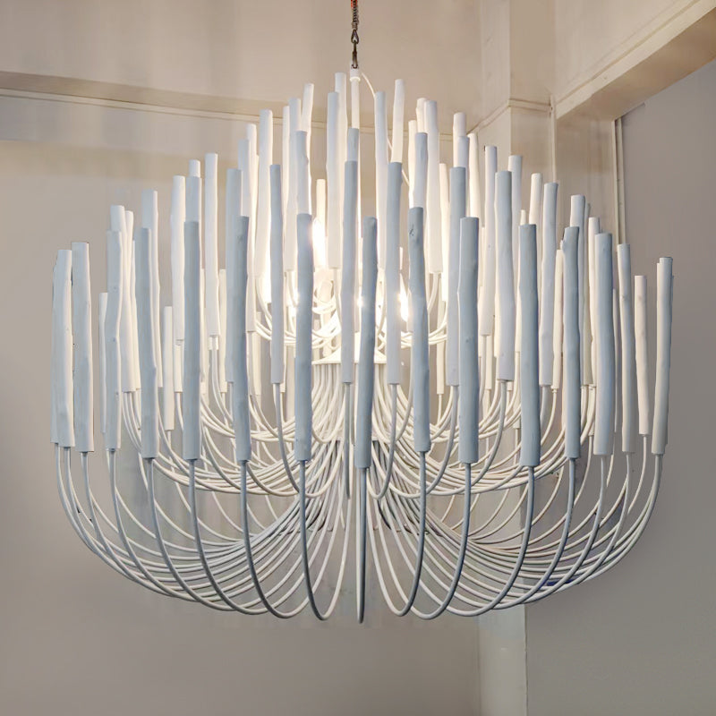 Layered Stick Pendant Light Fixture Metal Construction Adjustable Height Dining Room Entryway Foyer Modern Overhead Illumination Statement P
