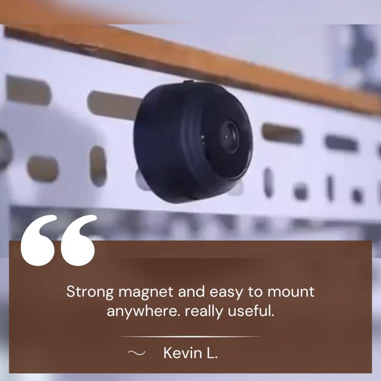 Magnetic Mini Surveillance Camera HD 1080p Wide Angle Night Vision Home Security Monitor