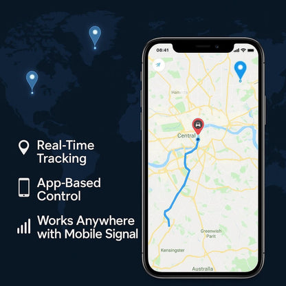 Magnetic GPS Tracker with Real-Time Location Monitoring for Cars, Motorcycles & Luggage | 180-Day Battery Life | Worldwide Coverage