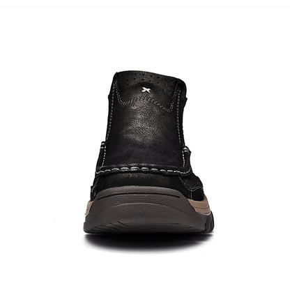 Leather High-Top Ankle Boot Orthopedic Arch Support Walking Sneakers for Men & Women | Posture Correcting Slip-On Athletic Footwear