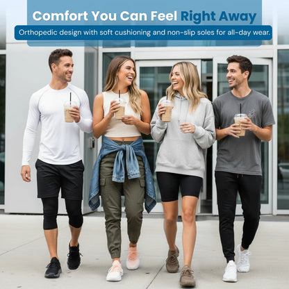 Lightweight Orthopedic Slip-On Sneakers with Cushioned Insole for Women & Men – Breathable Walking Shoes for All-Day Wear