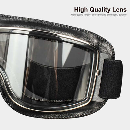 Over-Prescription-Glasses Protective Eyewear with Shatterproof Lenses & Adjustable Strap for Motorcycle Riding, Cycling, Outdoor Sports