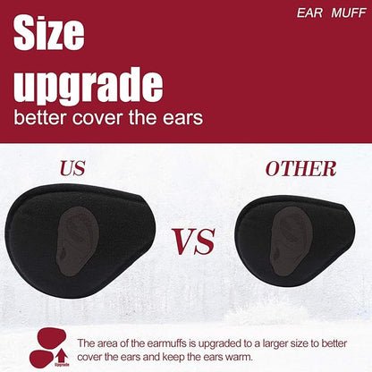 Fleece Headband Ear Warmer for Cold Weather - Adjustable Winter Earmuffs for Men & Women | Foldable Outdoor Sports Ear Covers for Running, H