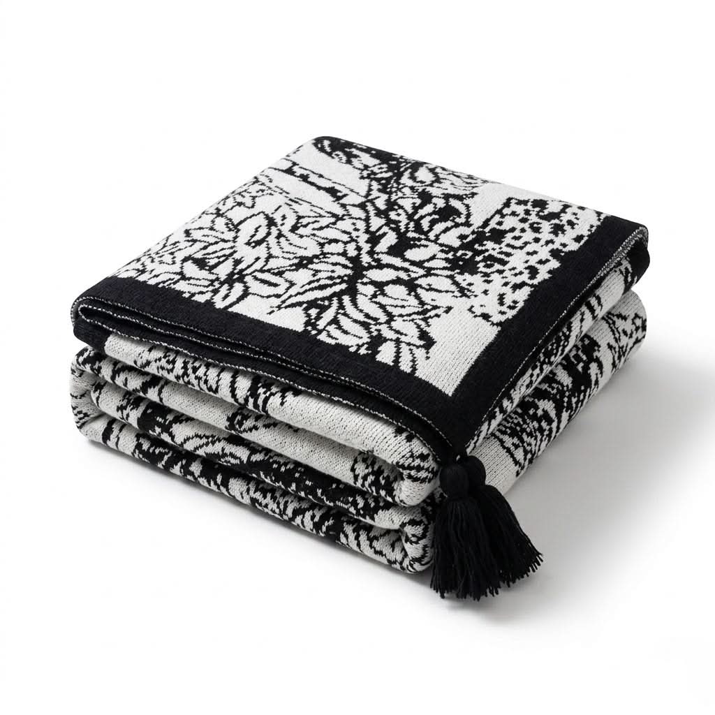 FLORAWING – Vintage Bird Throw Blanket for Elegant Home Comfort