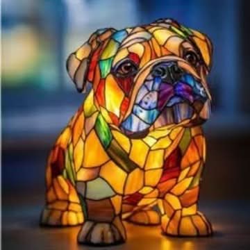 Dog Breed LED Night Light Sculpted Resin Desk Lamp with USB Power for Bedroom, Living Room & Nursery Decor | Accent Lighting for Pet Lovers